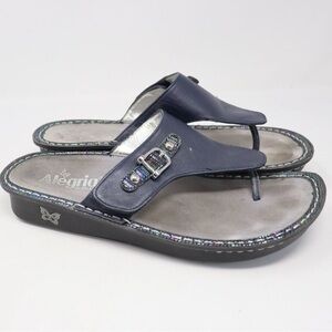Alegria Dark Blue Vanessa Slide Sandals with Buckle. Fits Sizes 9.5-10